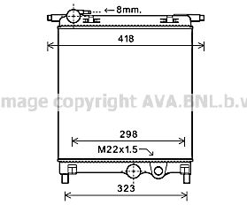 AVA QUALITY COOLING Радиатор, охлаждение двигателя VW2325